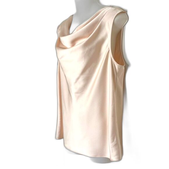 NWOT J.CREW .365 SUBTILE PINK SATIN LOOK COWL NECK SLEEVELESS TOP SIZE MEDIUM - Picture 5 of 9